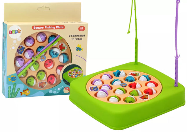 Žvejybos arkadinis žaidimas, 15 meškerių, žalias