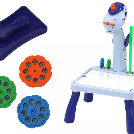 Mini Projektorius Tetris Staliukas 2in1 Mėlynas Vienaragis