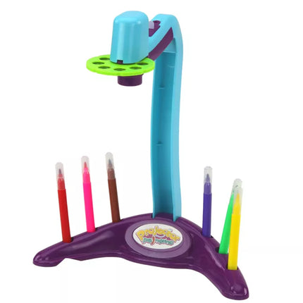 Piešimo projektorius, 3 keičiami diskai, rašikliai, violetinė