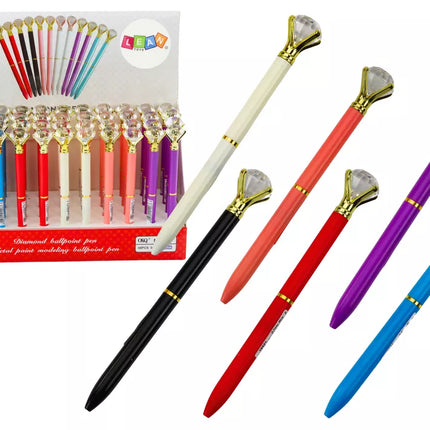 Tušinukas su deimantu, mėlynas pildiklis, 0,7 mm, įvairių spalvų