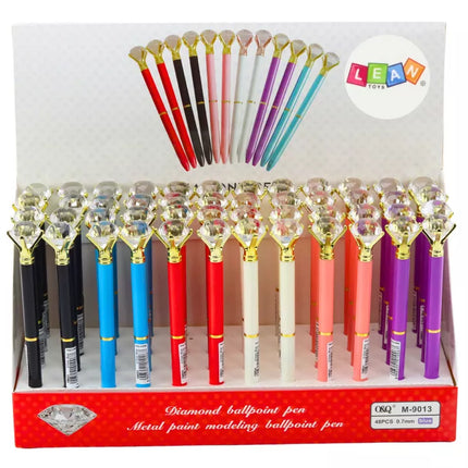 Tušinukas su deimantu, mėlynas pildiklis, 0,7 mm, įvairių spalvų