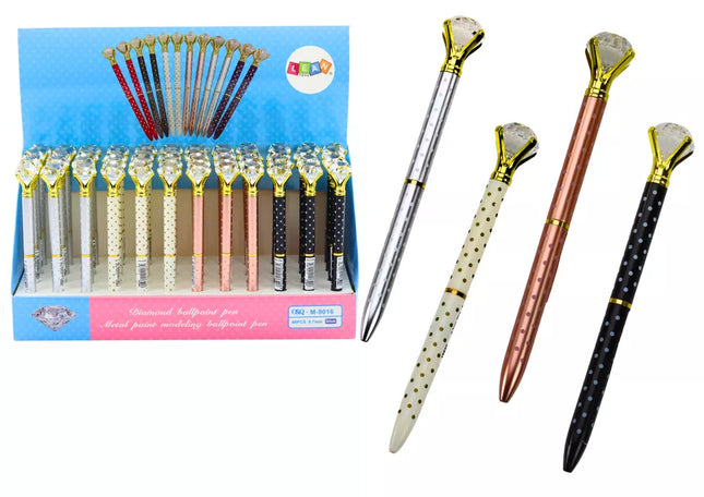 Rašiklis su deimantu, mėlynas tušinukas, 0,7 mm, įvairių spalvų