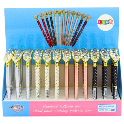 Rašiklis su deimantu, mėlynas tušinukas, 0,7 mm, įvairių spalvų