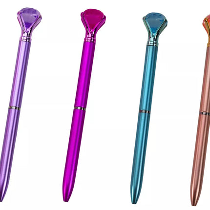 Rutulinis rašiklis su deimantu, matinės mėlynos spalvos, 0,7 mm mišinys