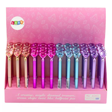 Rutulinis rašiklis su deimantu, matinės mėlynos spalvos, 0,7 mm mišinys