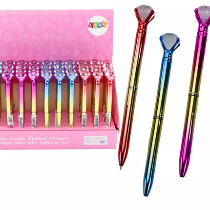 Tušinukas su deimantu, blizgios aukso spalvos, mėlynas įdėklas, 0,7 mm, mišinys