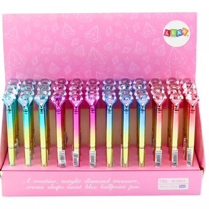 Tušinukas su deimantu, blizgios aukso spalvos, mėlynas įdėklas, 0,7 mm, mišinys