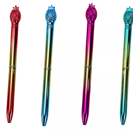 Ananasinis tušinukas, blizgios aukso spalvos, mėlynas pildiklis, 0,7 mm, įvairių spalvų