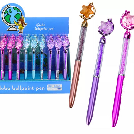 Tušinukas su žvaigždės formos deimantais, mėlynas pildiklis, 0,7 mm, įvairių spalvų