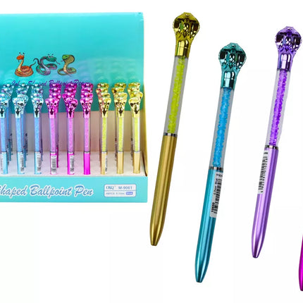 Cobra rutuliukinis rašiklis Diamonds mėlynas papildymas 0,7 mm Mix