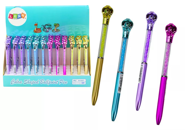 Cobra rutuliukinis rašiklis Diamonds mėlynas papildymas 0,7 mm Mix