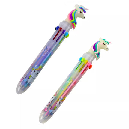 Vienaragis rašiklis, automatinis, 10 spalvų mišinys