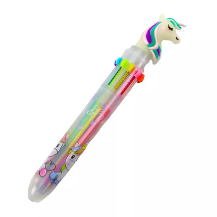 Vienaragis rašiklis, automatinis, 10 spalvų mišinys