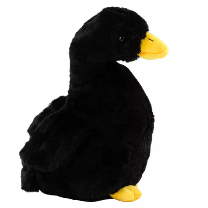 Pliušinė žąsis talismanas juoda miela pliušinė antis 40 cm