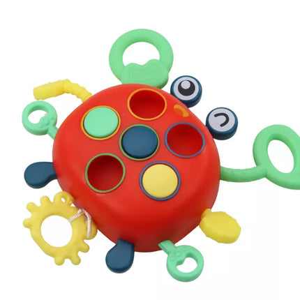 Krabų sensorinis interaktyvus edukacinis žaislas vaikams, kramtukas