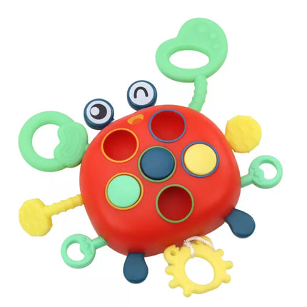 Krabų sensorinis interaktyvus edukacinis žaislas vaikams, kramtukas