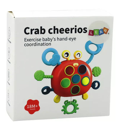Krabų sensorinis interaktyvus edukacinis žaislas vaikams, kramtukas
