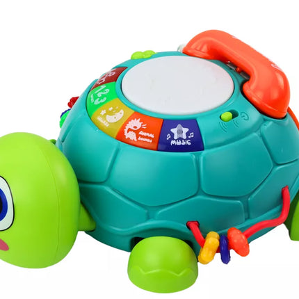 Interaktyvus edukacinis vėžlio telefonas 6in1 šviesos garsai žalias