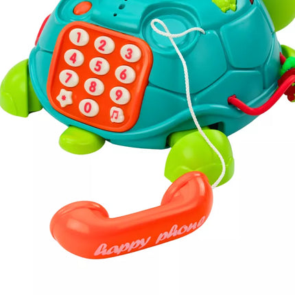Interaktyvus edukacinis vėžlio telefonas 6in1 šviesos garsai žalias