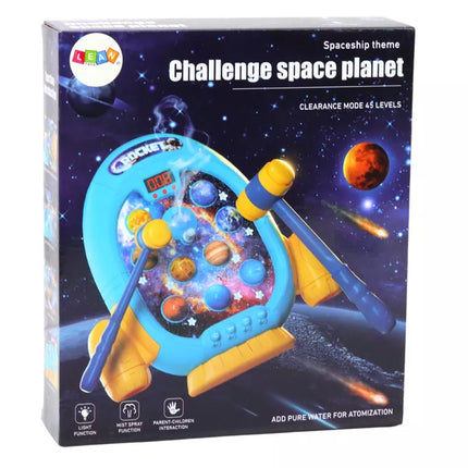 Arkadinio žaidimo „Wac A Mole“ planetų raketa su 6 režimais, šviesomis, garsais ir dūmais