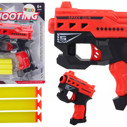 Mini putų strėlių šautuvas su siurbtukais, raudonas