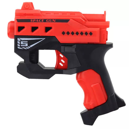 Mini putų strėlių šautuvas su siurbtukais, raudonas