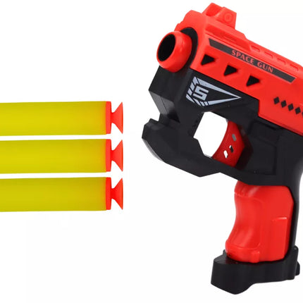 Mini putų strėlių šautuvas su siurbtukais, raudonas