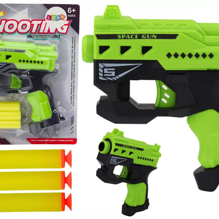 Mini putų strėlių šautuvas su siurbtukais, žalias