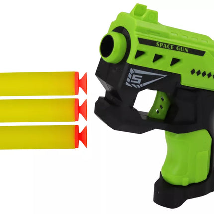 Mini putų strėlių šautuvas su siurbtukais, žalias