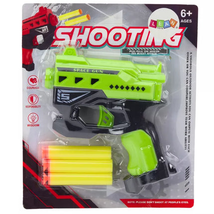 Mini putų strėlių šautuvas su siurbtukais, žalias