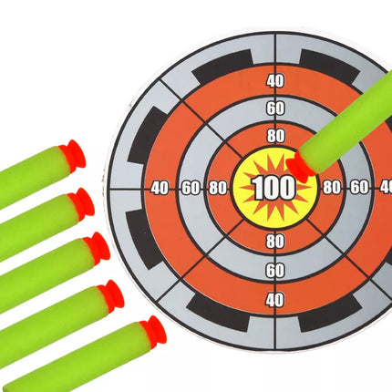 Lankas su taikiniu minkštoms strėlėms su siurbtukais, 6 vnt.