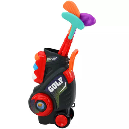 Mini golfo rinkinys vaikams su vežimėliu ant ratų