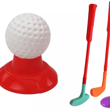 Mini golfo rinkinys vaikams su vežimėliu ant ratų
