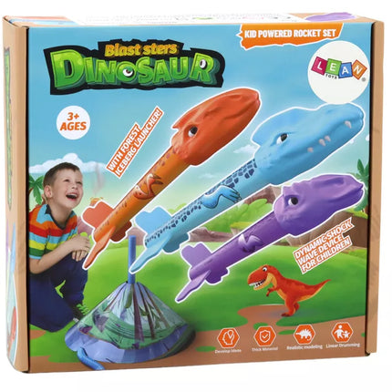 Raketų paleidimo žaidimas Dinozaurai Miškas Spalvingas Stumti aukštyn