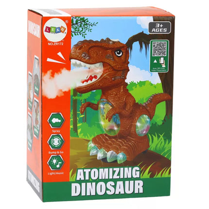 Šokantis dinozauras su kliūčių jutikliais, šviesomis ir garsais, žalias