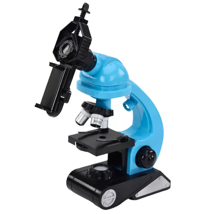Edukacinis mikroskopas tyrimams vaikams, mėlynos spalvos priedai