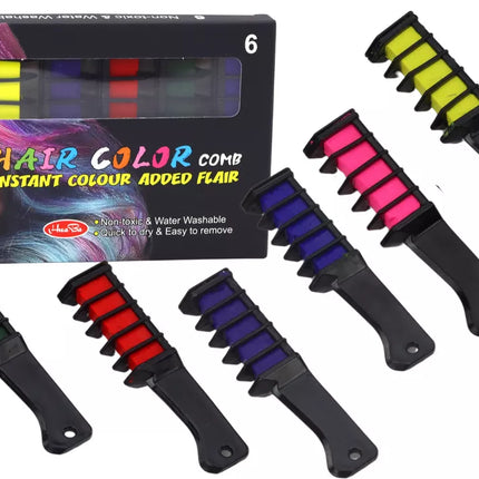 Plaukų dažymo rinkinys kreidelės 6 vnt. matinės