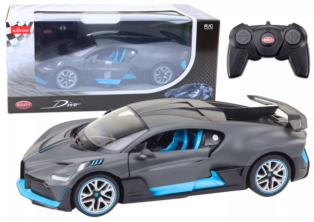RC automobilio sportinis modelis nuotoliniu būdu valdomas Bugatti Divo atidaromos durys 1:14
