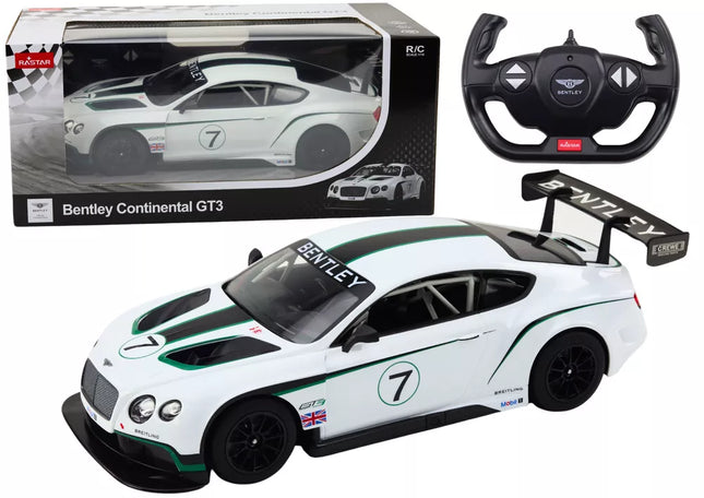 RC sportinis automobilis 1:14 Bentley Continental GT3, baltas