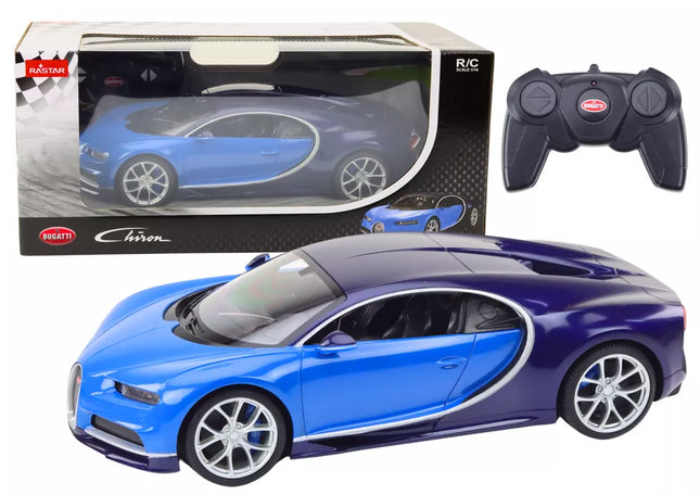 RC Nuotoliniu būdu valdomas automobilis 1:14 Bugatti Veyron Chiron mėlynas