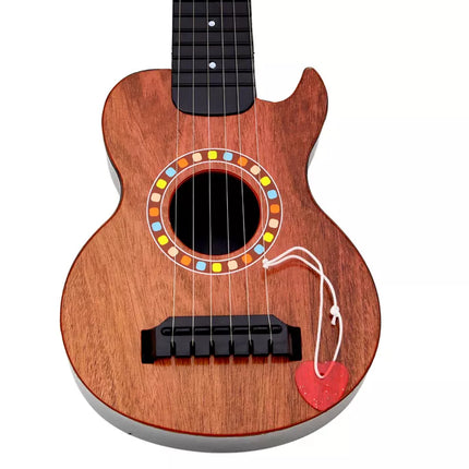 Vaikiška žaislinė gitara, rudas medinis pletras