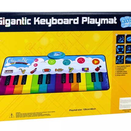 Edukacinis šokių kilimėlis Vaivorykštės pianinas Instrumentai 10 melodijų