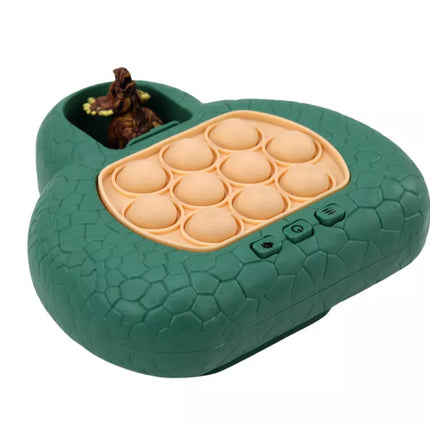 Pop It Dinozaurų arkadinis žaidimų konsolė su 4 žaidimo režimais, žalia