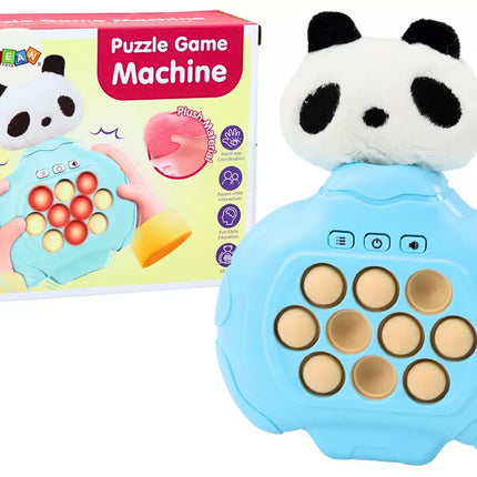 Pop-It Panda Žaidimo Pliušinis Mėlynas Arkadinis Konsolės Pultelis Su Vibracijomis