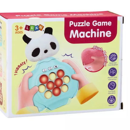 Pop-It Panda Žaidimo Pliušinis Mėlynas Arkadinis Konsolės Pultelis Su Vibracijomis