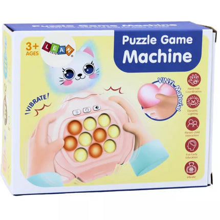 Pop It Kitty žaidimas, rožinė arkadinė konsolė su vibracine sensorine pagalvėle