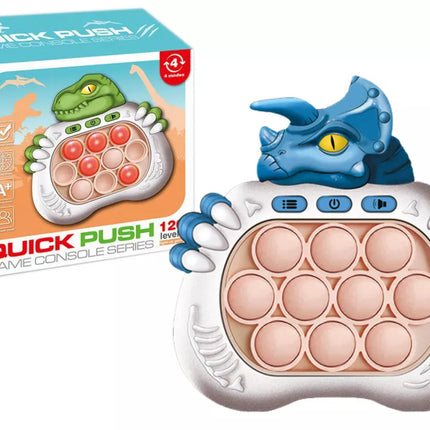 Dinozauras Pop It Sensorinis žaidimas, Mėlynas, Su Šviesomis ir Garsais, Maitinamas Baterijomis