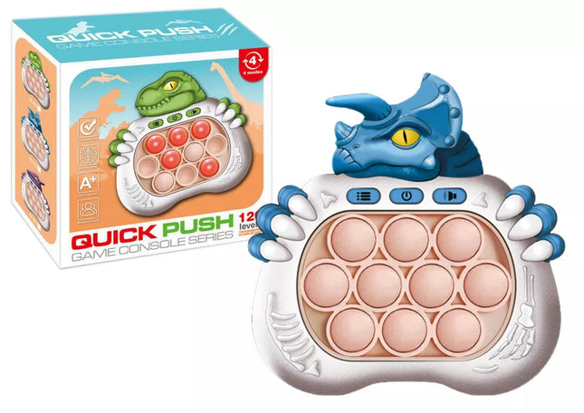 Dinozauras Pop It Sensorinis žaidimas, Mėlynas, Su Šviesomis ir Garsais, Maitinamas Baterijomis