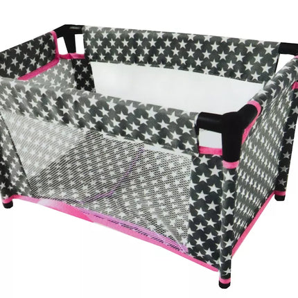 Žvaigždžių lova lėlėms Alice pilka rožinė