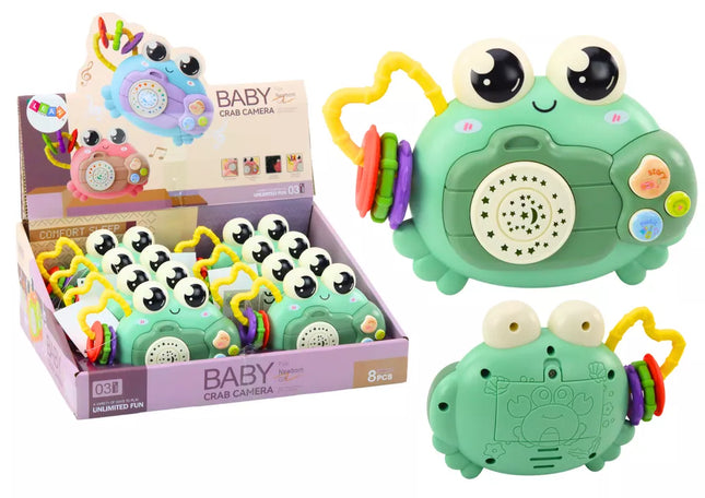 Krabas Kamera Barškutis Projektorius Su Baterijomis Garsai Žalias